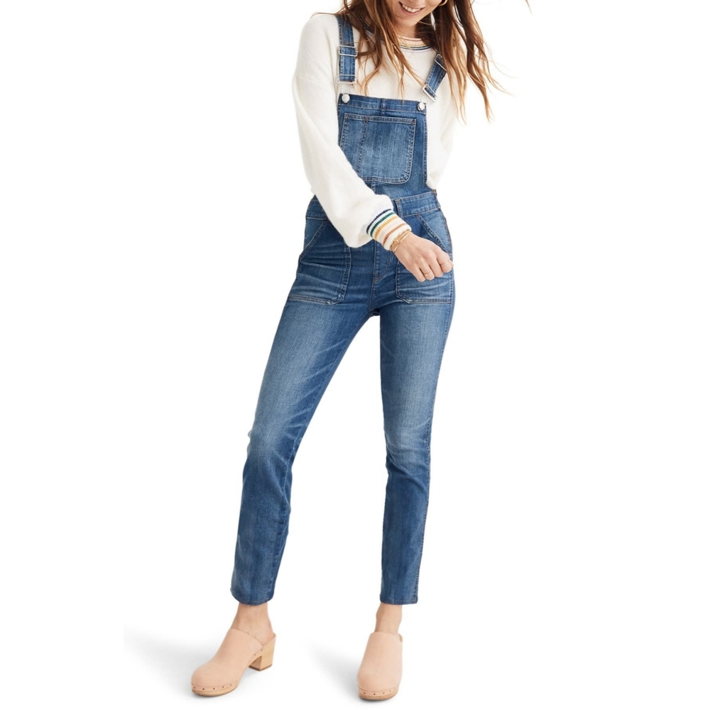 Madewell Skinny Overalls, cropped/ankle -Medium